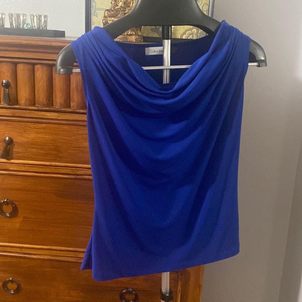 Calvin Klein dress top in royal blue